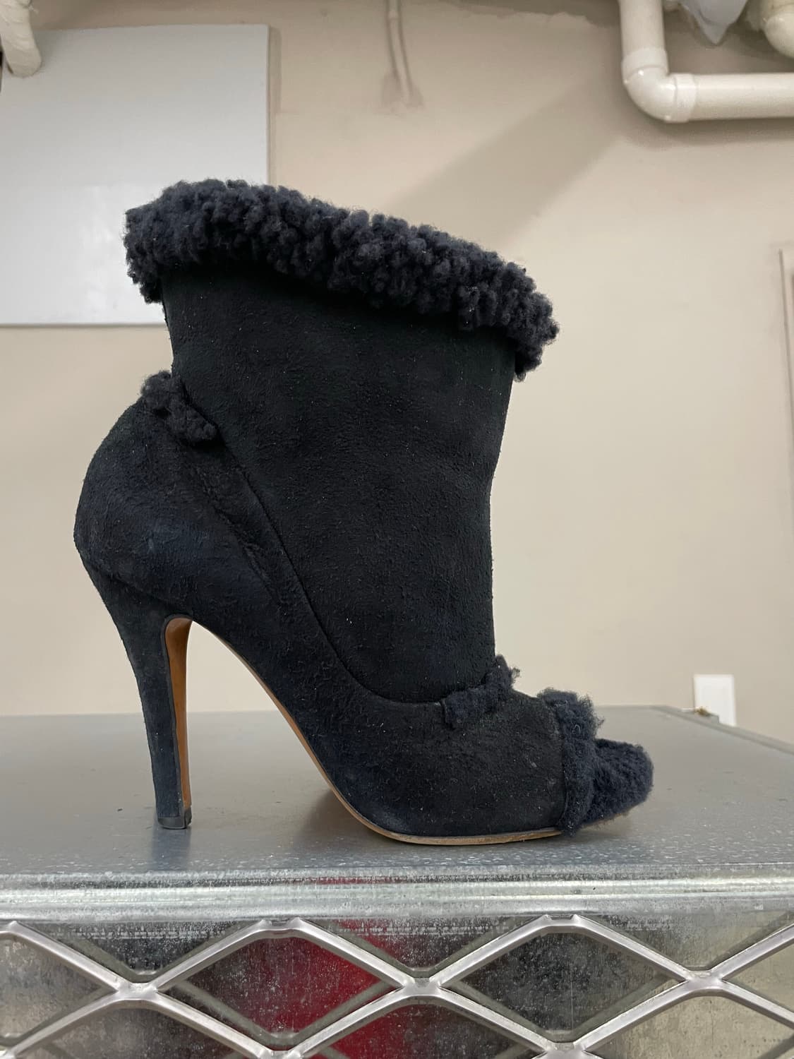 메종 마르지엘라 블랙 쉐어링 앵클 부츠 36 (gr-4713) 상품이미지4