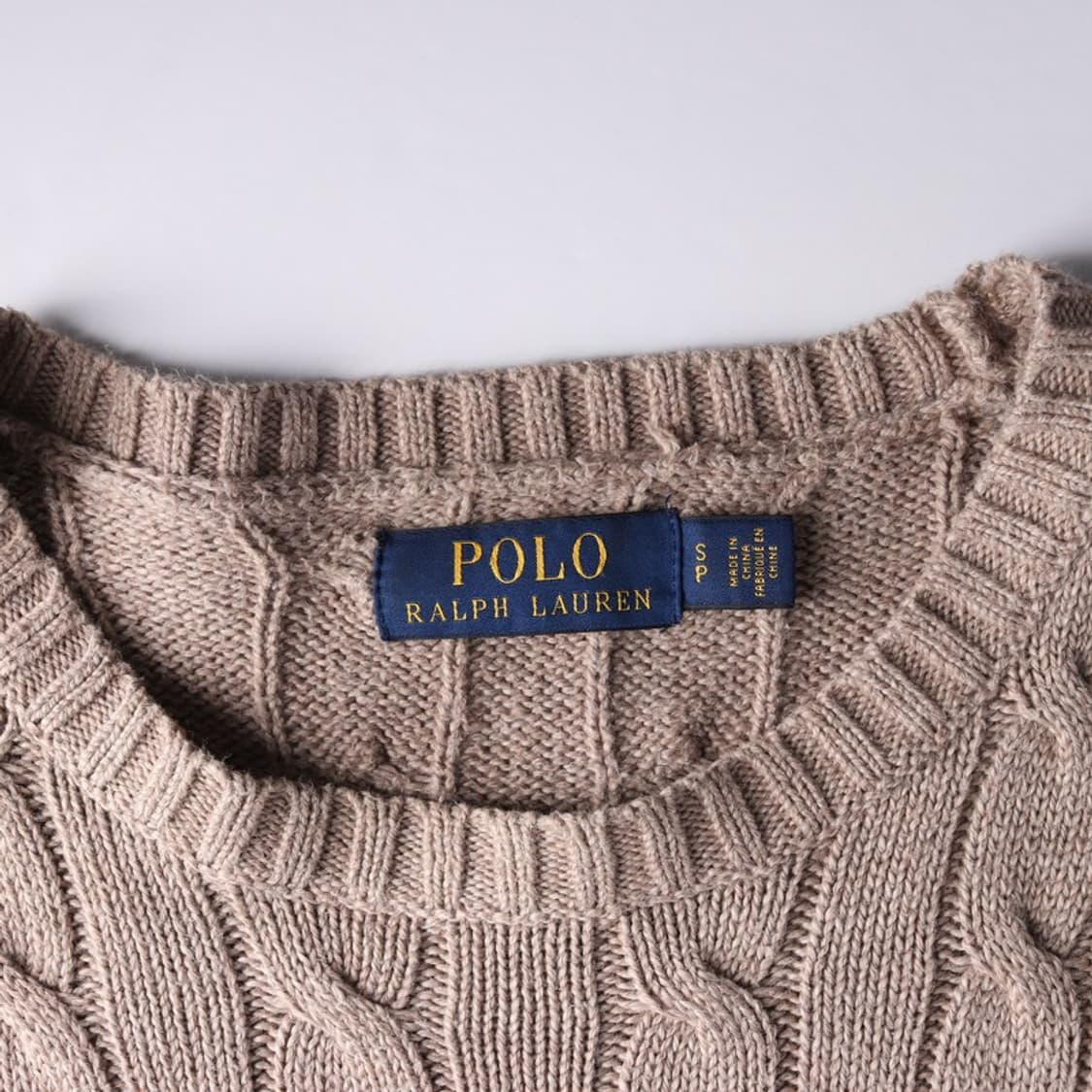 폴로 랄프로렌 꽈배기 라운드넥 니트 S 상품이미지5