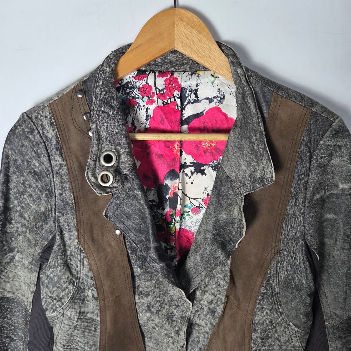 [VTG] 빈티지 오리엔탈 플라워 믹스 레더 자켓 상품이미지3