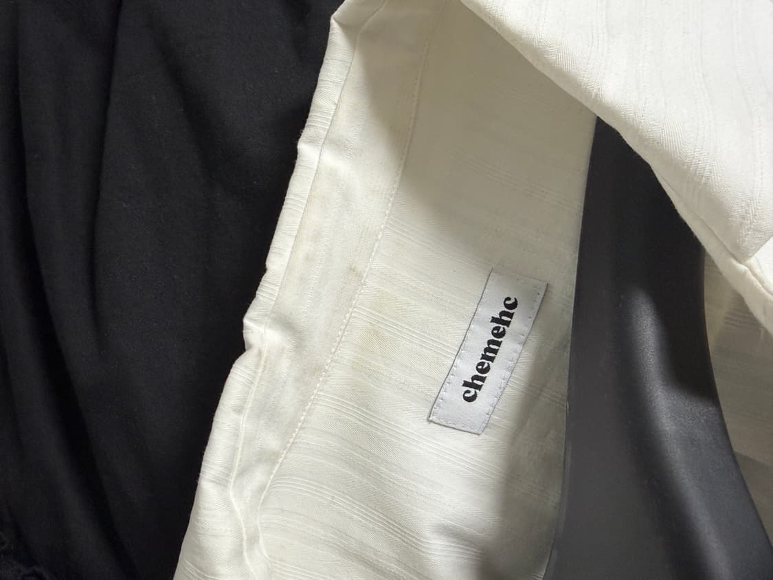 체메씨 보우 프릴 셔츠 화이트 상품이미지3