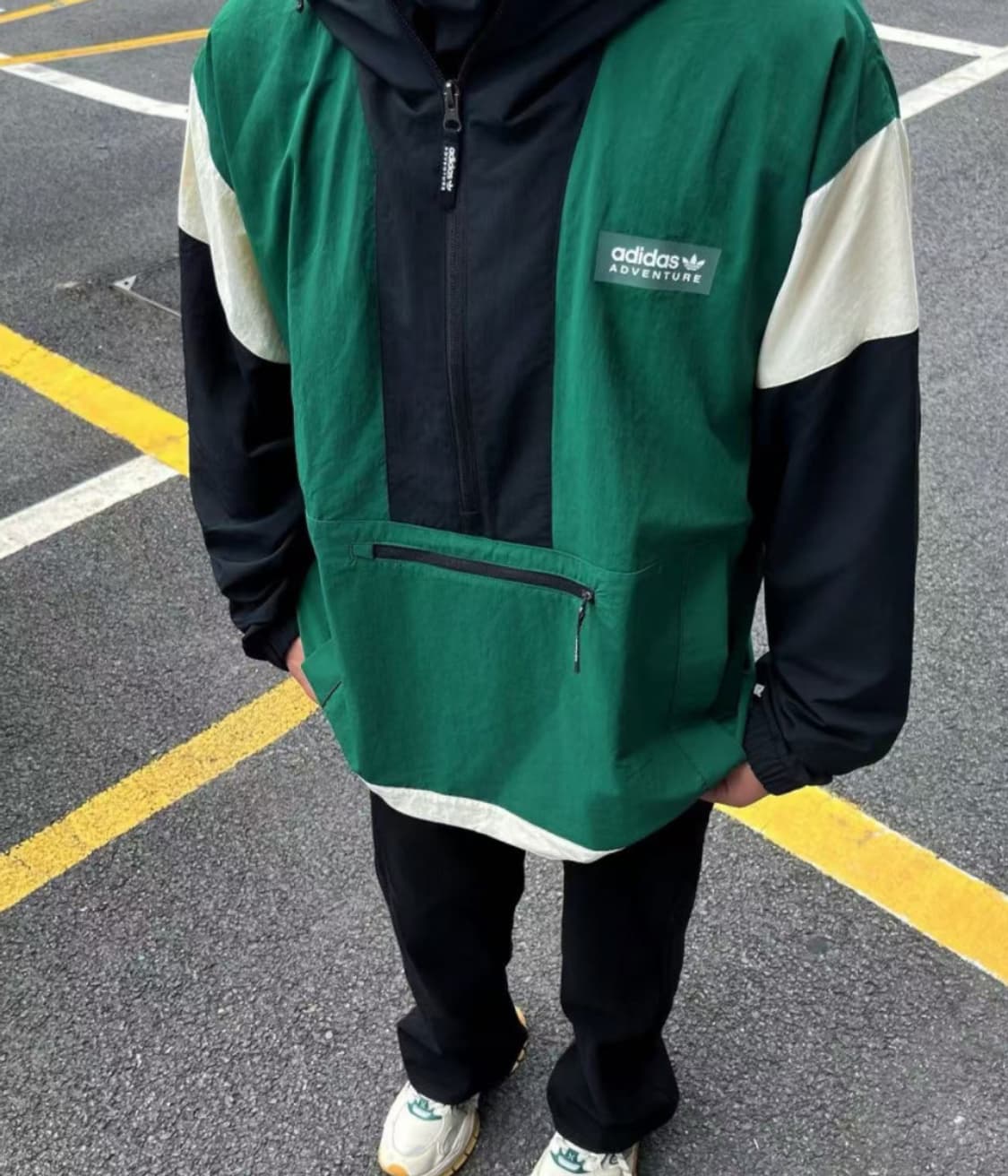 [새상품]아디다스 아노락  바람막이 녹색 xl 남녀공용 상품이미지2