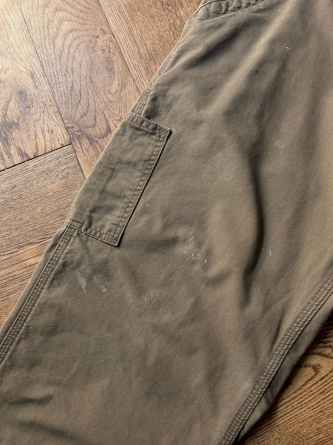 [36]칼하트 USA 빈티지 페인팅 라이트브라운 싱글니 카펜터 워크 팬츠 상품이미지5