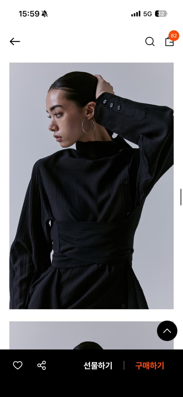 [새상품] 트리밍버드 블라우스 블랙 상품이미지2