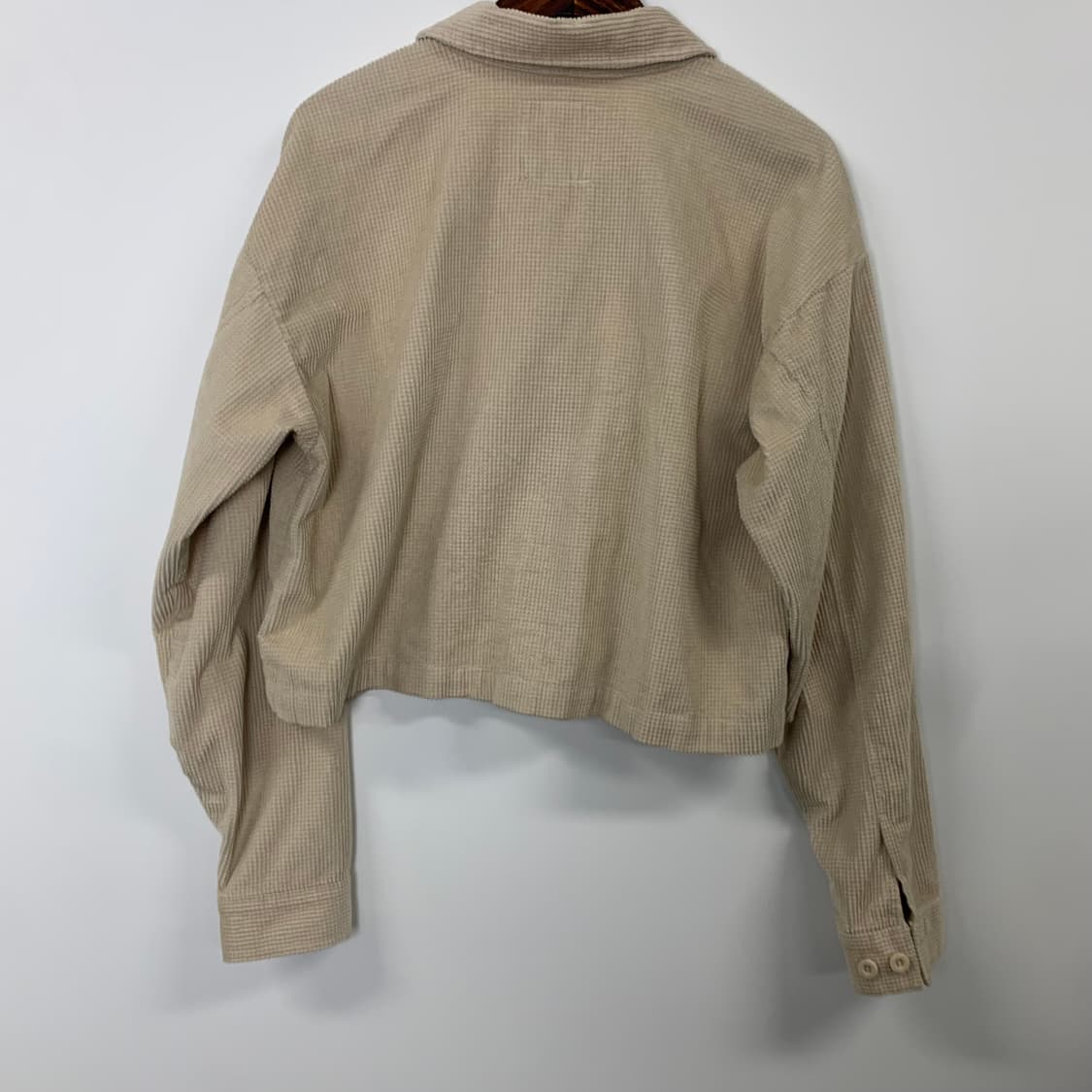 반스 포켓 베이지 코듀로이 셔츠 상품이미지3