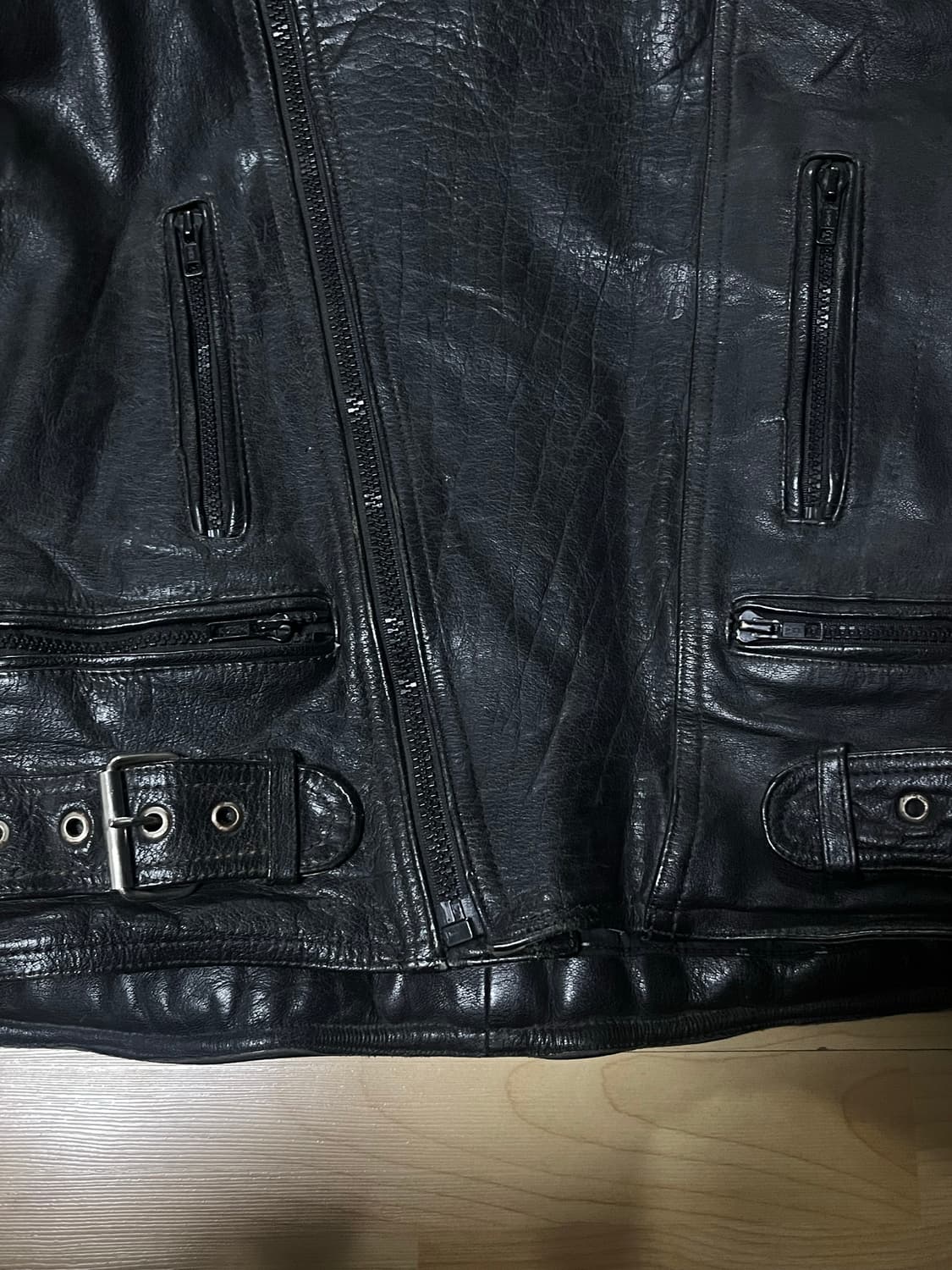 빈티지 카우레더 자켓 상품이미지3