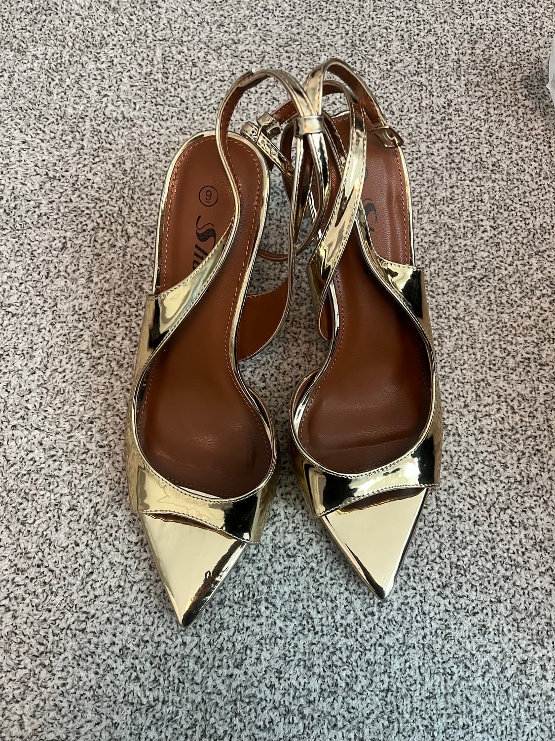 gold open toe stiletto heels 상품이미지2