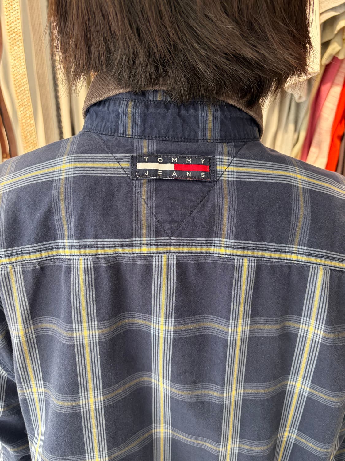 Tommy Hilfiger 체크 코튼 반팔 셔츠 M 상품이미지3