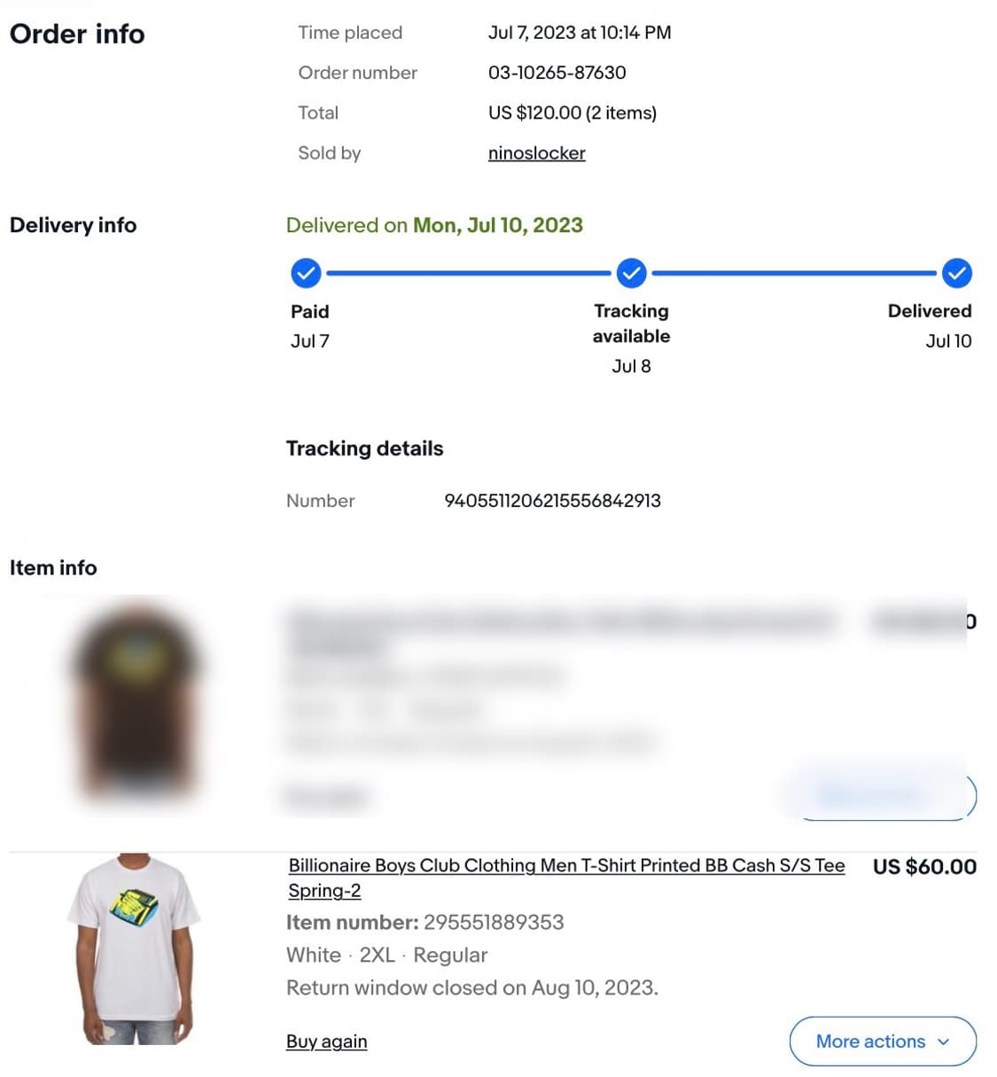 [2XL]빌리어네어 보이즈 클럽 CASH 반팔 티셔츠 상품이미지6