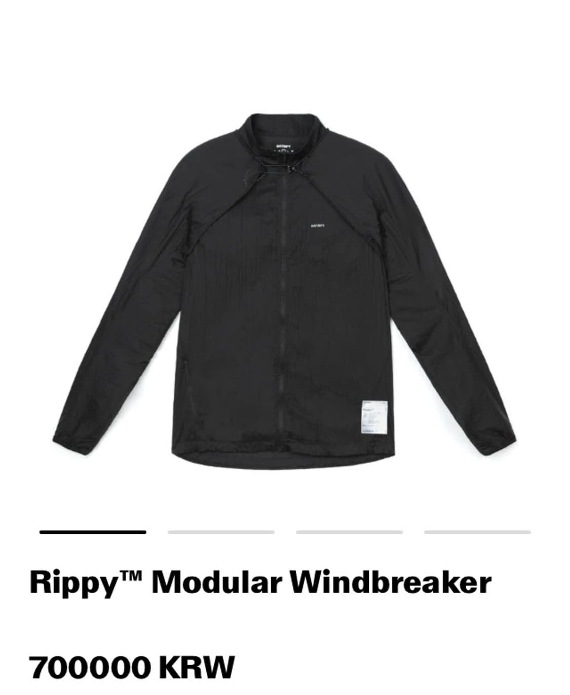 새티스파이 리피 바람막이 블랙 판매합니다 상품이미지1