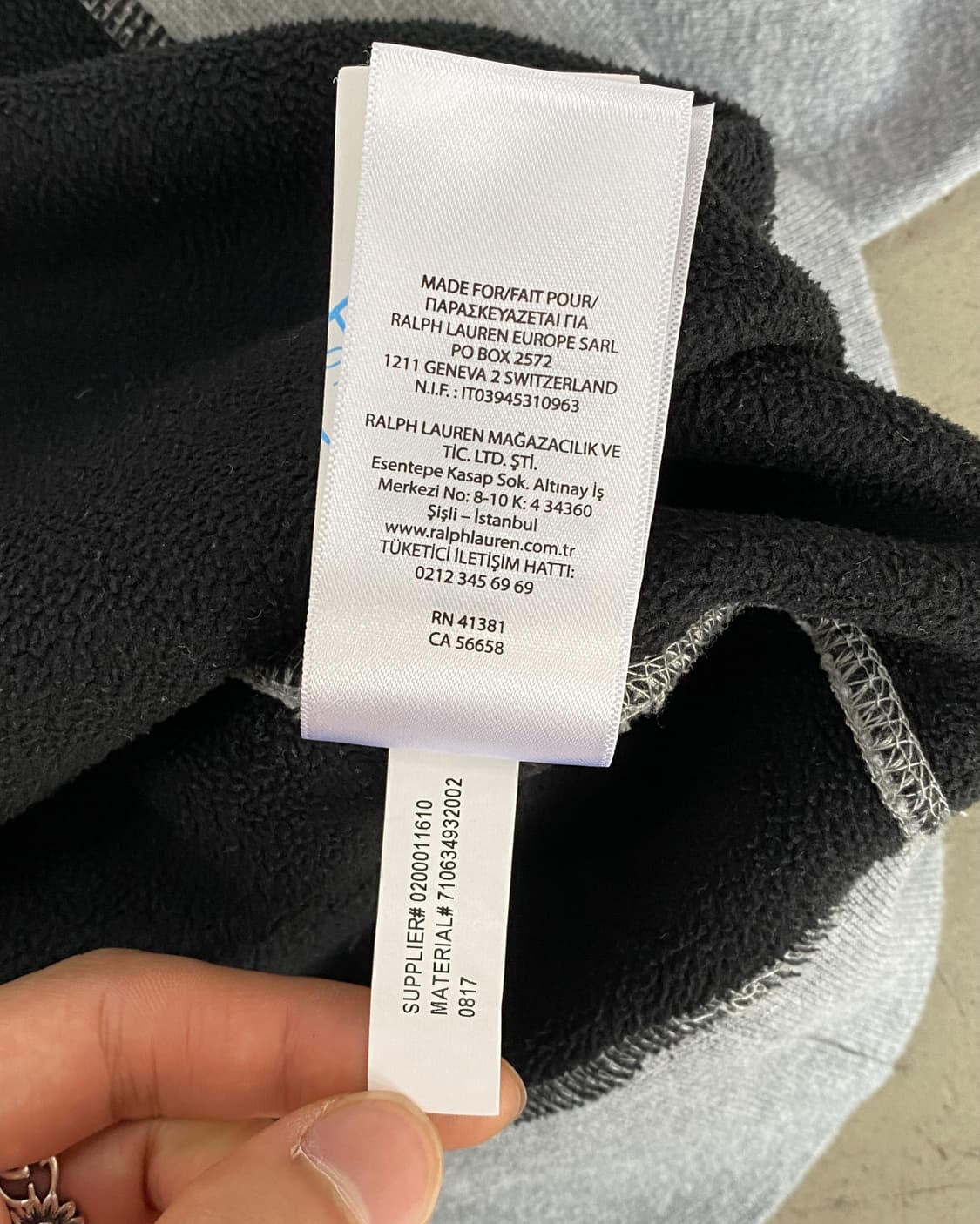 폴로 랄프로렌 헤더 그레이 플리스 크루넥 스웻셔츠 상품이미지10