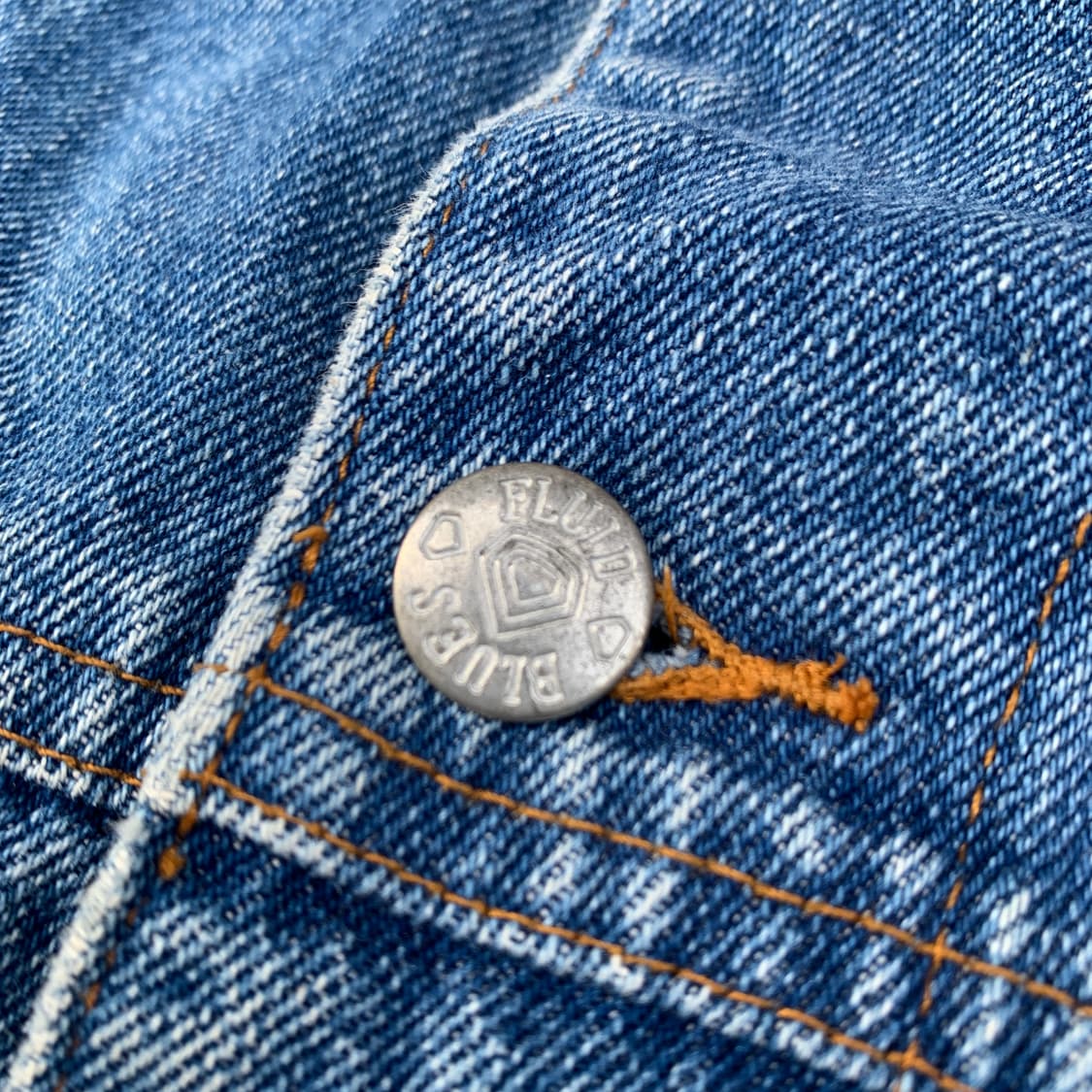 90s 아메리칸 빈티지 FLUID BLUES 데님 자켓 청자켓 XL 상품이미지7