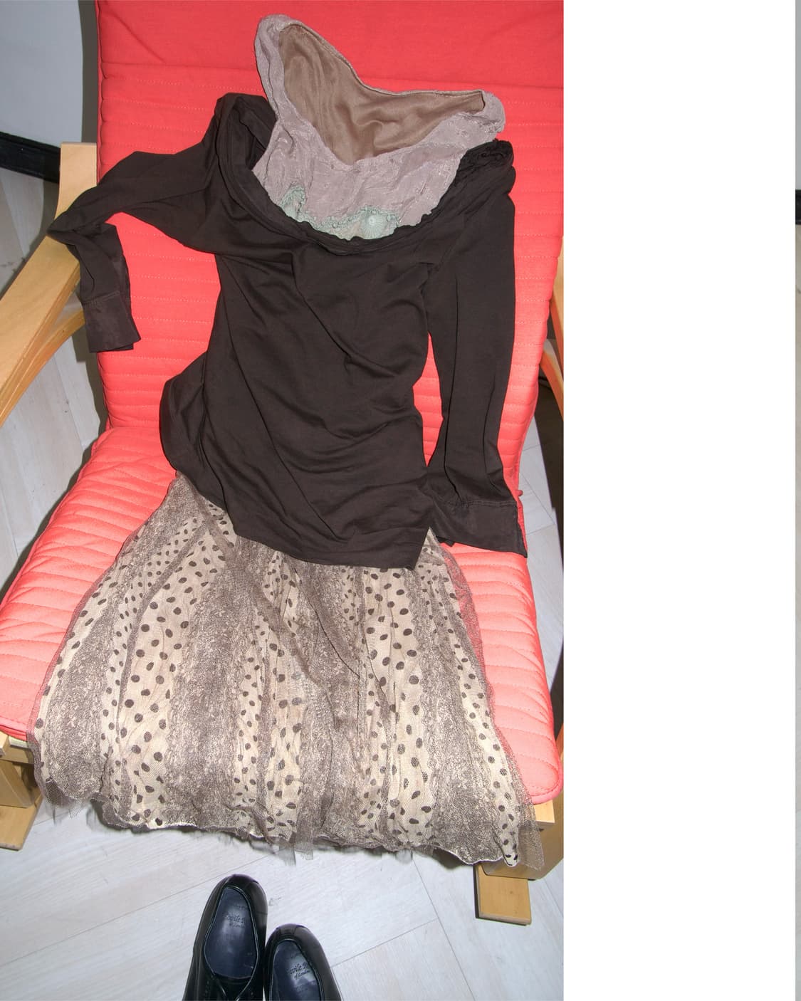 embossing mash layered dress- 상품이미지2