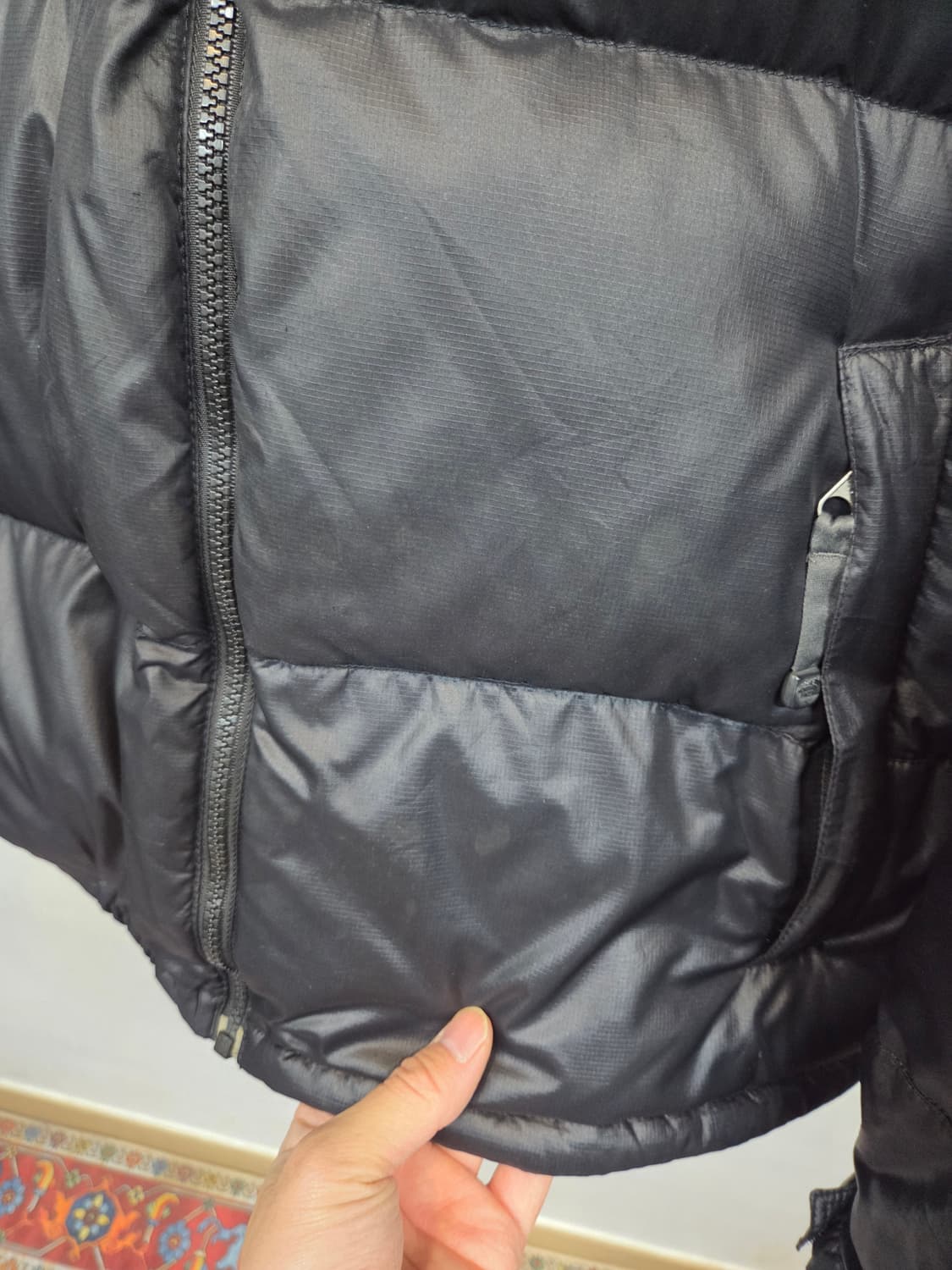 노스페이스 해외판 구형 눕시 700 패딩 검정 xl 상품이미지8