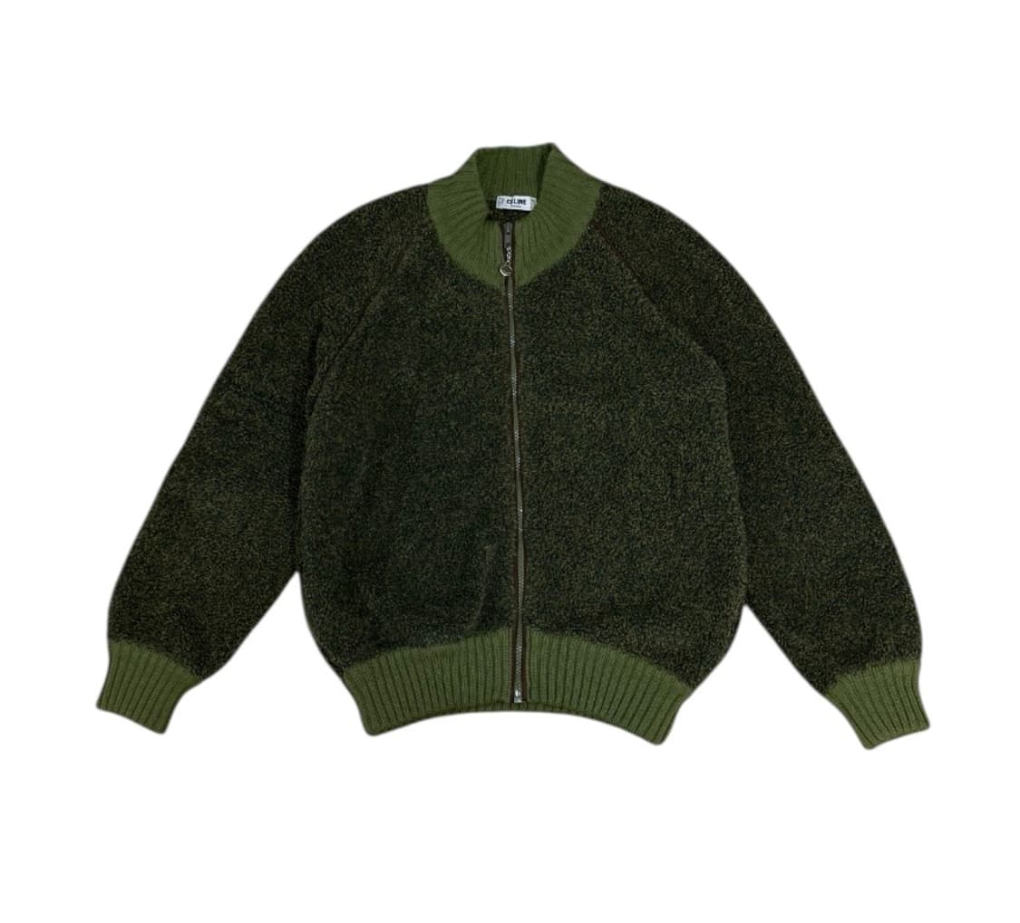 올드 셀린느 90s 테디 올리브 그린 플리스 자켓 상품이미지1