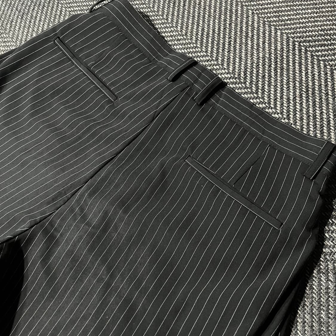 SIGNATURE 시그니처 멀티턱 와이드 스트라이프 슬랙스 상품이미지3