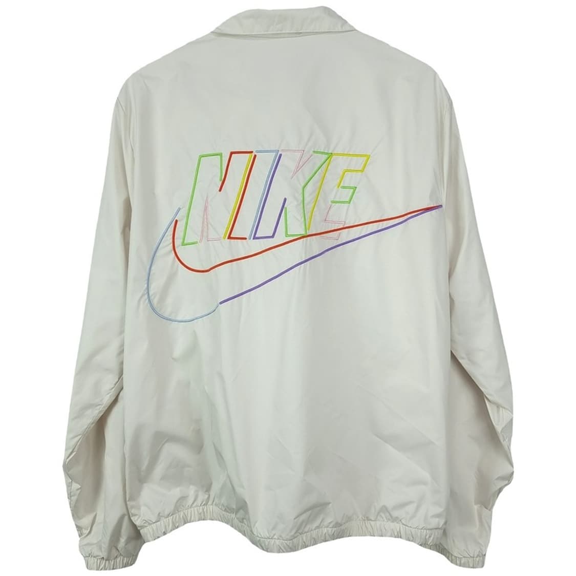 [나이키] 뒷판 빅로고 자수 바람막이 자켓 아이보리 M18985 상품이미지3