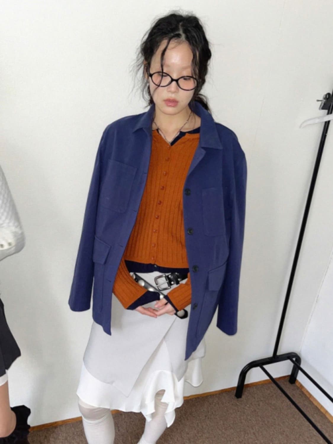 김아홉 코튼 워크자켓 네이비블루 상품이미지3