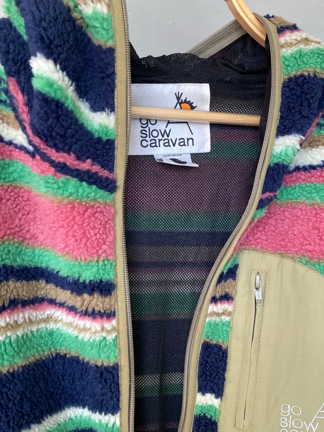 캠핑용 스트라이프 뽀글이 후리스 상품이미지4