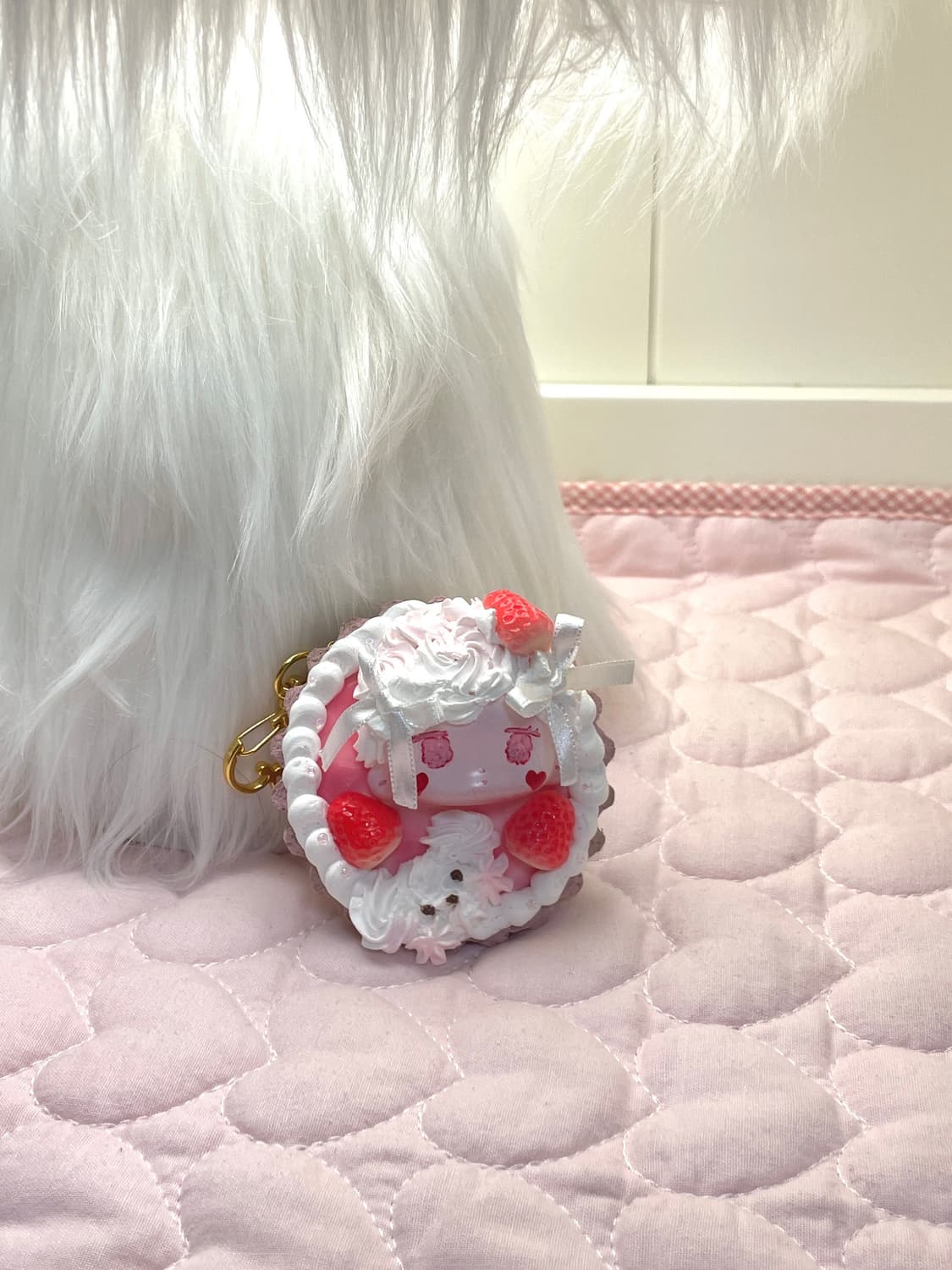 크림퍼피 딸기타르트키링(creampuppy tart keyring) 상품이미지2