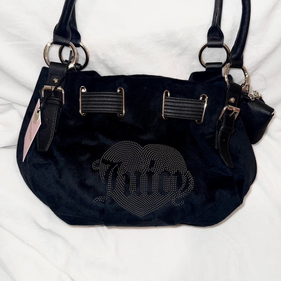 쥬시꾸뛰르 벨벳 숄더백 토트백 베이비베어 베메클 핀터깔 갸루 상품이미지1