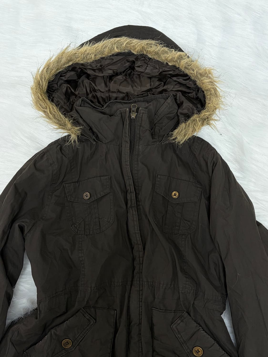 딥카키 야상 아우터 y2k 00s 경량패딩 상품이미지3