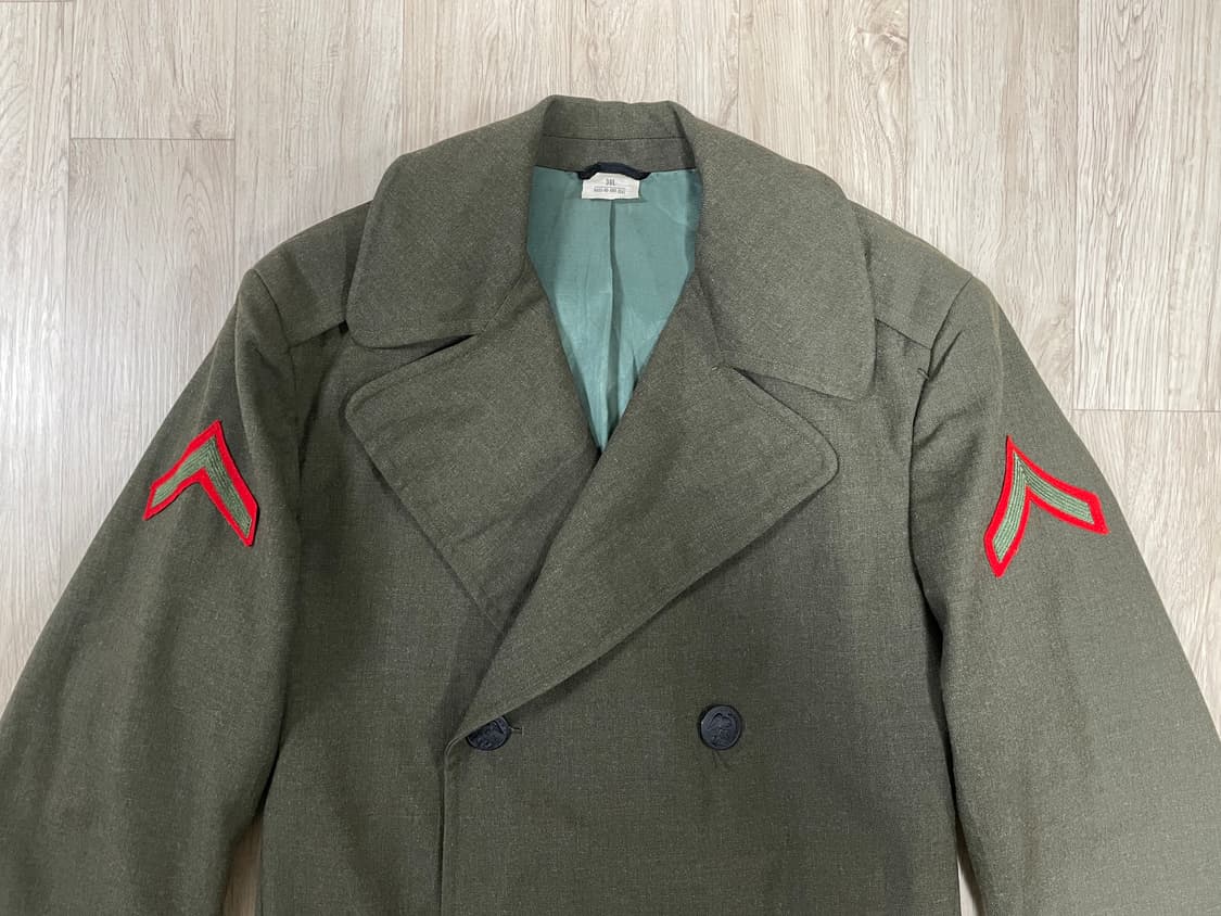 95~100) 80s 미군 해병대 오버 롱코트(민트급) 상품이미지6