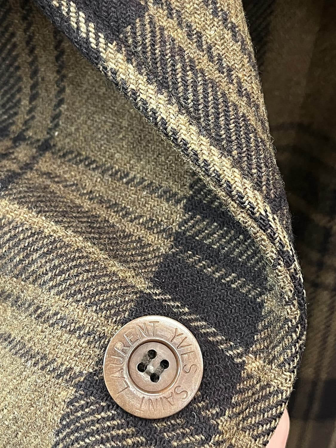 100) 입생로랑 시어링 체크 울코트  상품이미지7