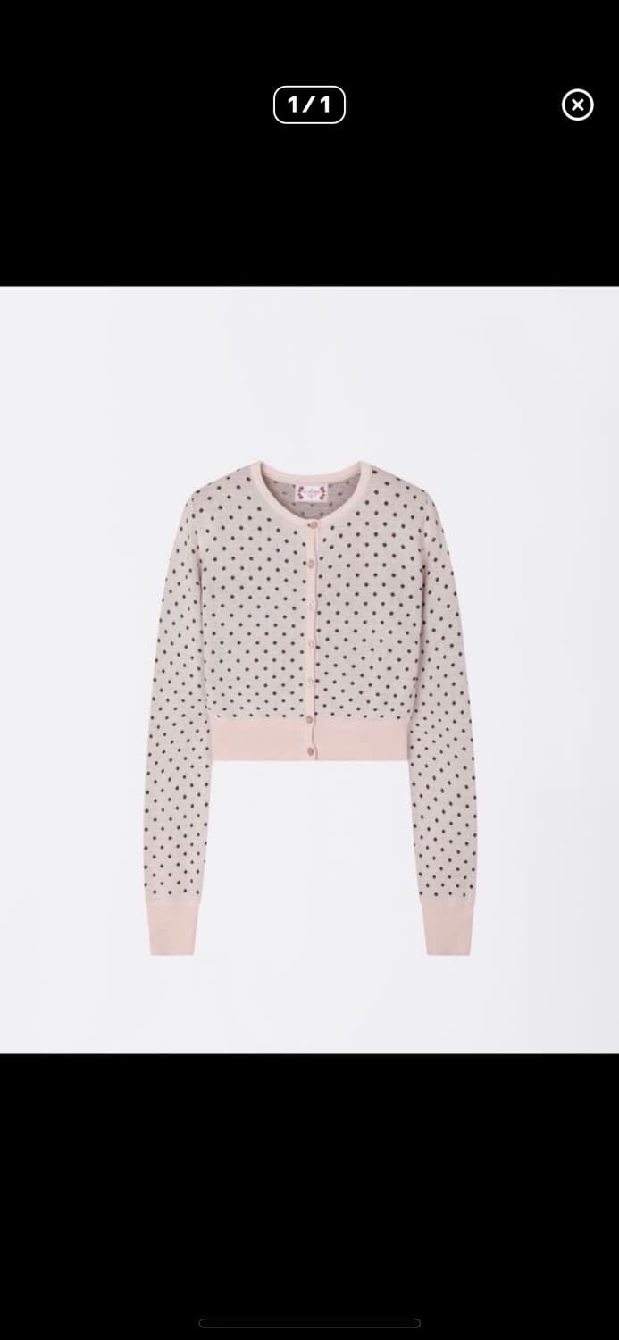 스컬프터 도트 가디건 상품이미지1