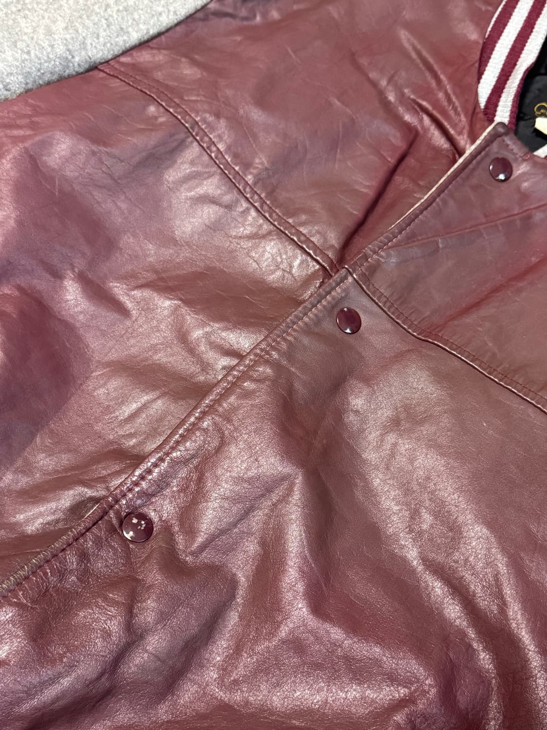 USA 8-90s 양가죽 바시티자켓 상품이미지3