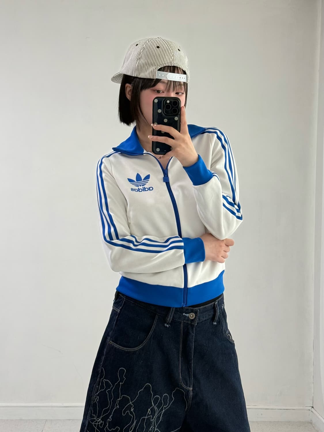 아디다스 화이트 블루 져지 상품이미지2