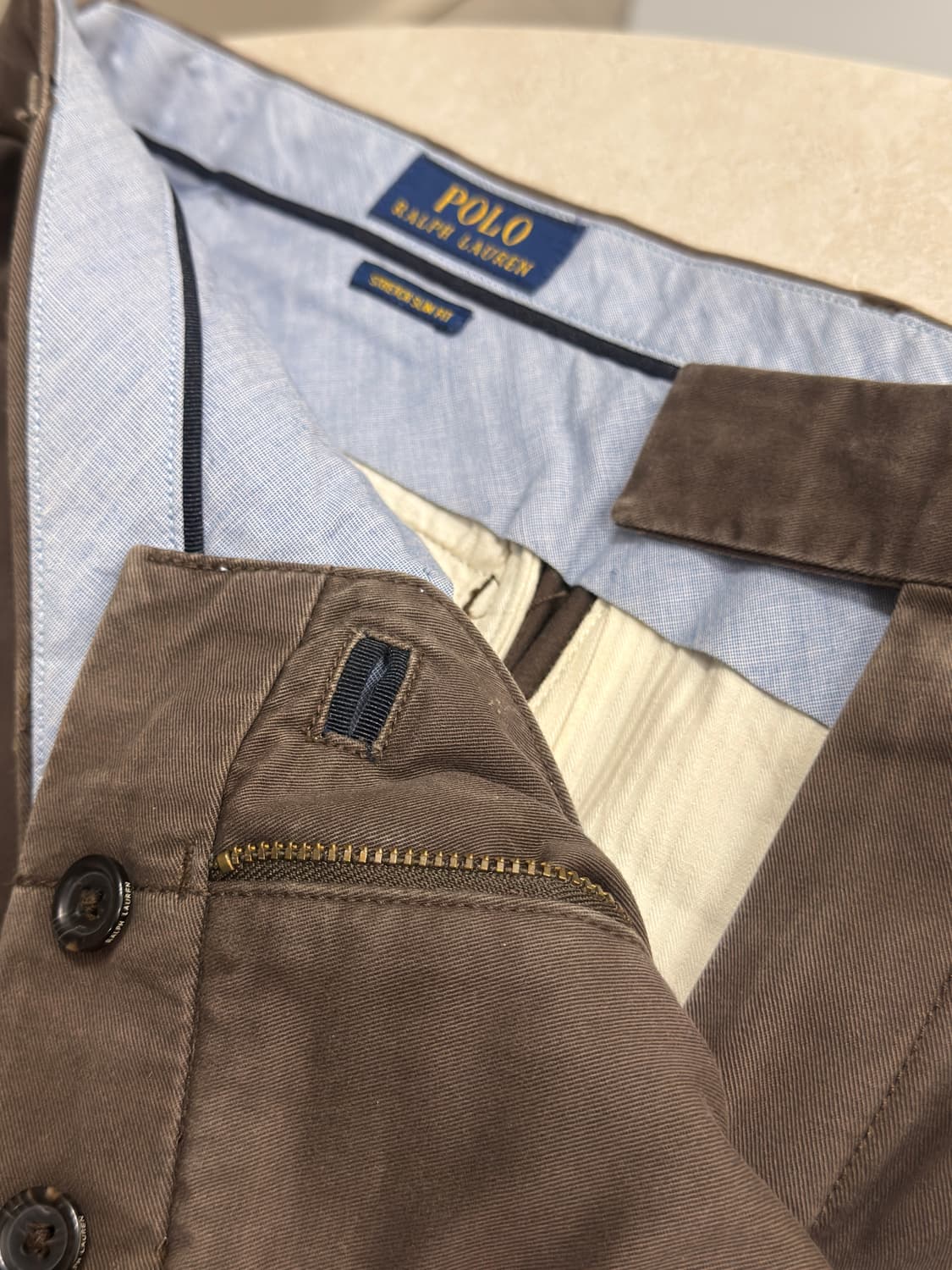 폴로랄프로인 치노팬츠 31 브라운 상품이미지5