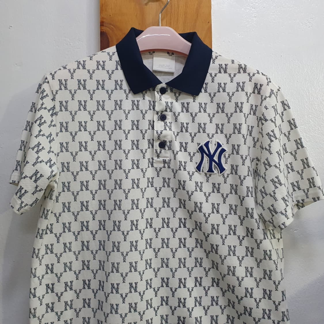 MLB 모노그램 올오버 뉴욕양키스 카라 반팔 티셔츠(95) 상품이미지2