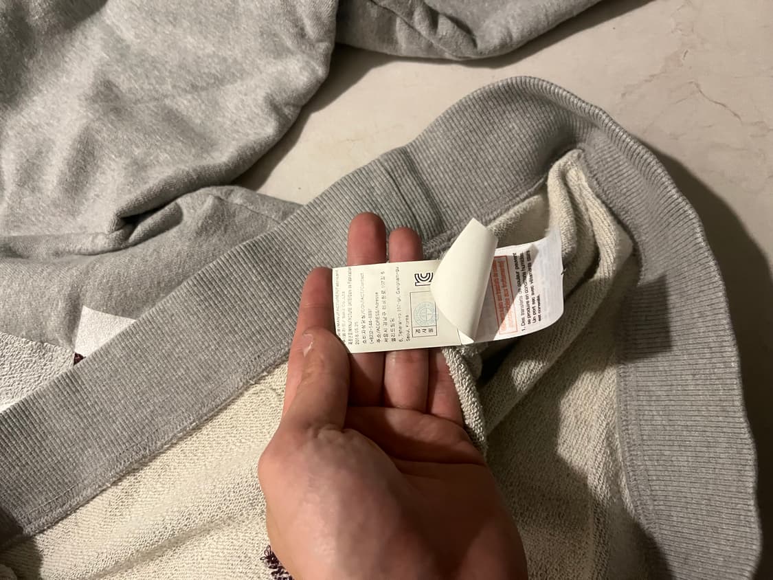 솔리드옴므 18ss 패치워크 후드티 L 상품이미지5