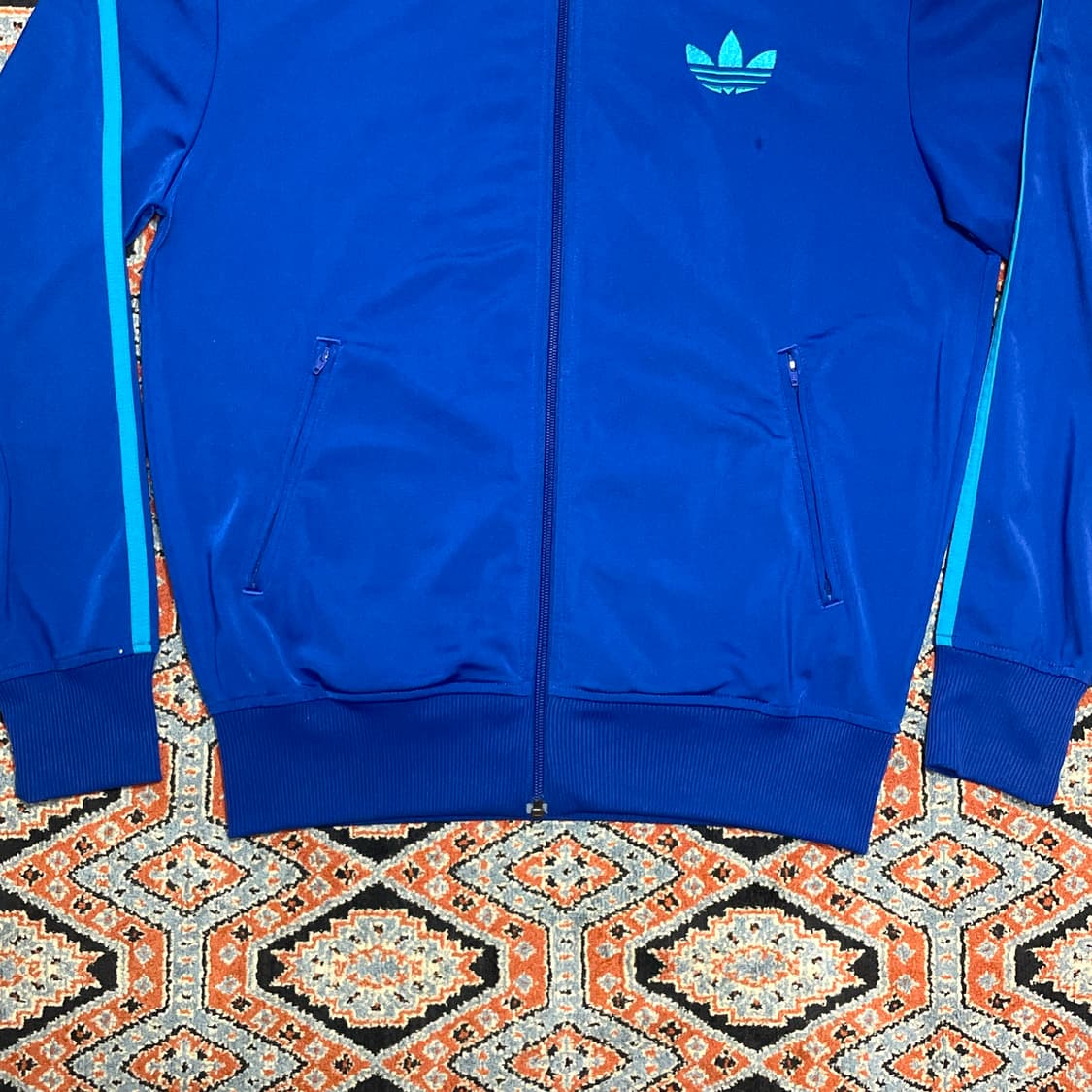  아디다스 오리지날 삼선 블루민트 집업 져지 남성S 상품이미지3