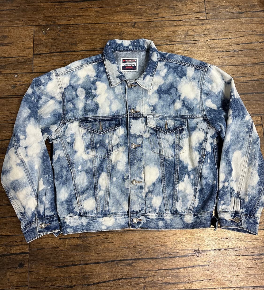 원오어투 Oneortwo 블리치 데님 구름워싱 자켓 105-110사이즈 상품이미지1