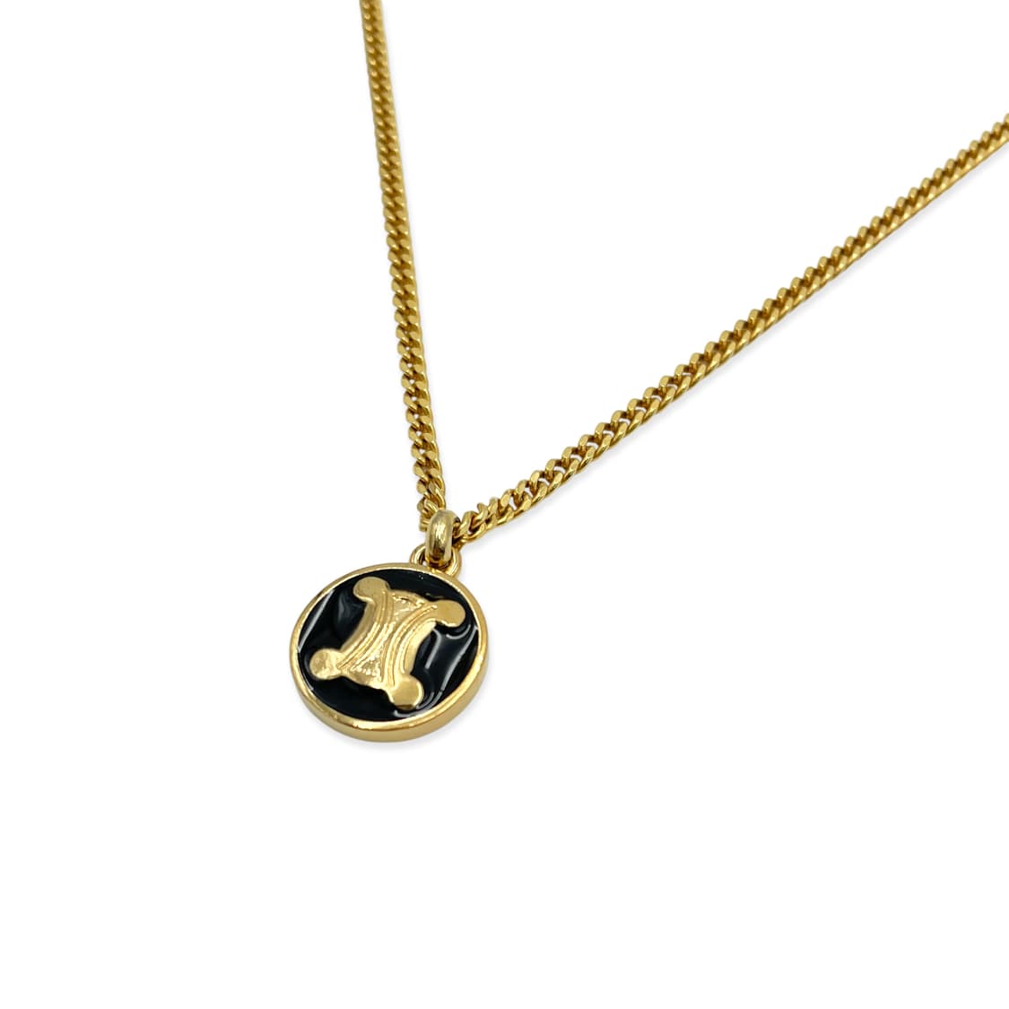 셀린느 트리옹프 금장 로고 체인 목걸이 상품이미지2