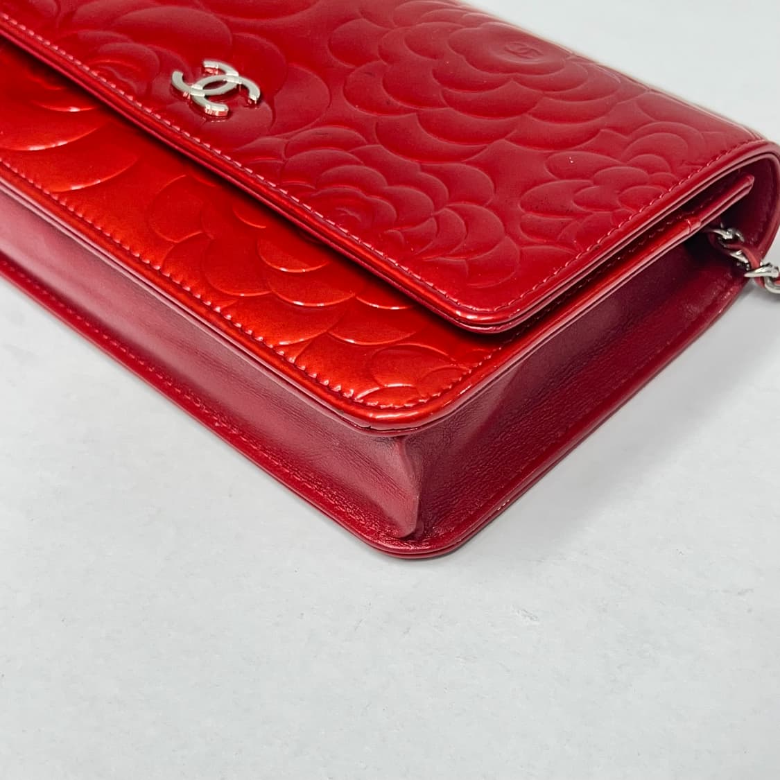 샤넬 레드 까멜리아 페이턴트 woc. 웍 카멜리아 상품이미지4