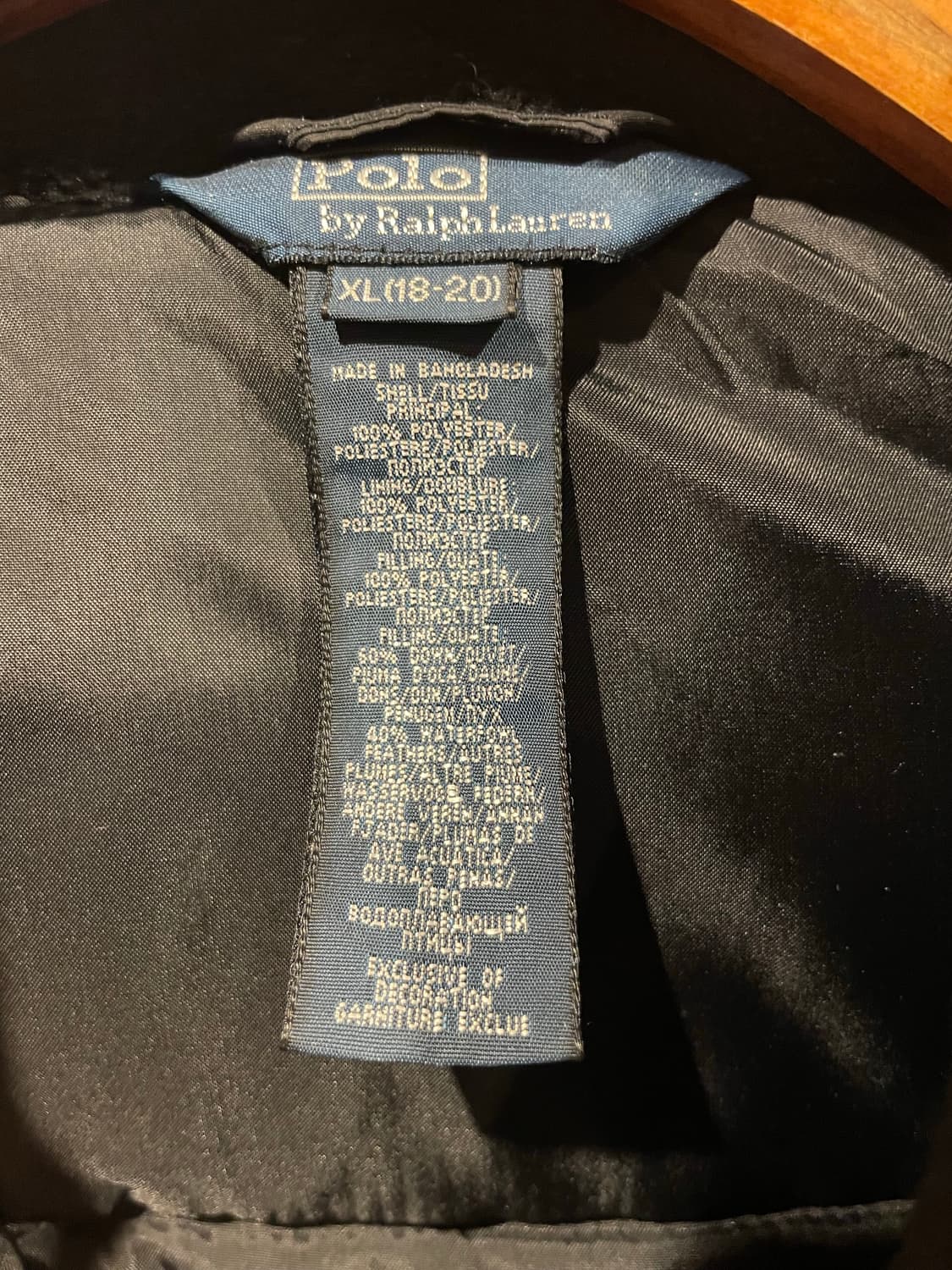 폴로 랄프로렌 블랙 다운 패딩 상품이미지6