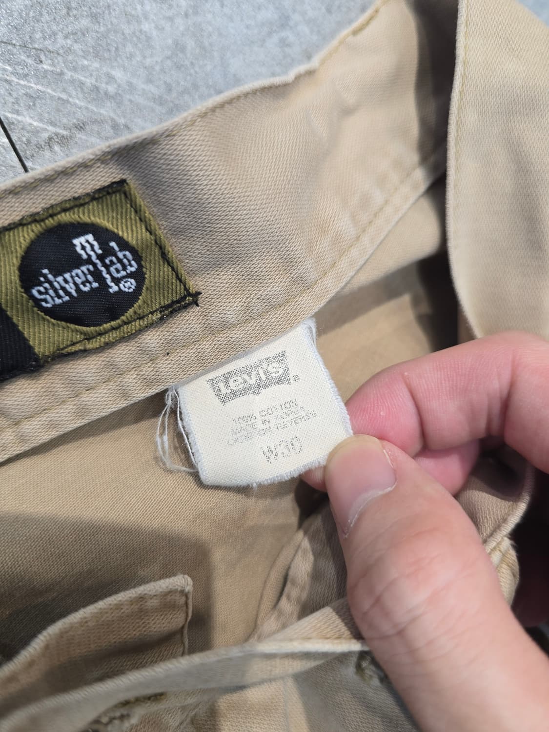90's LEVI'S KHAKIS SILVER TAB  카고 버뮤다팬츠 상품이미지7