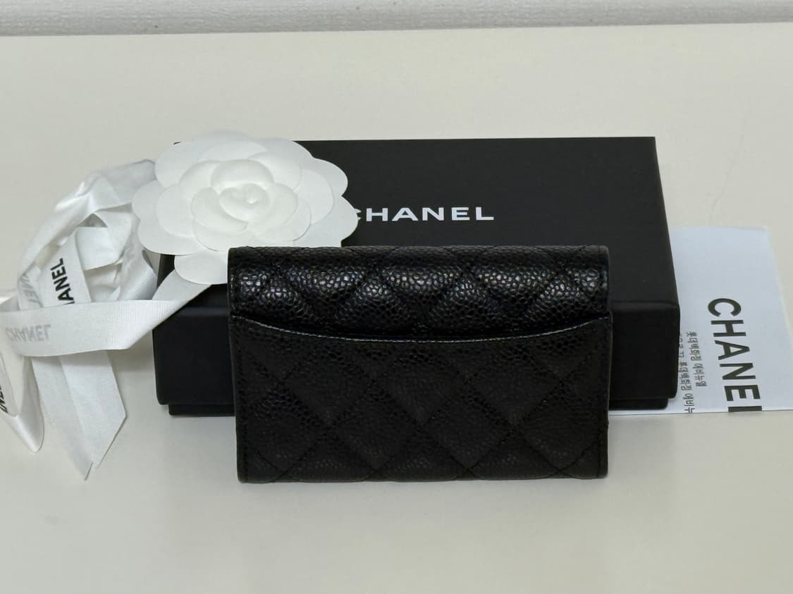 샤넬 클래식 캐비어 플랩 카드지갑 금장 블랙 풀박스 (백화점판) 상품이미지6