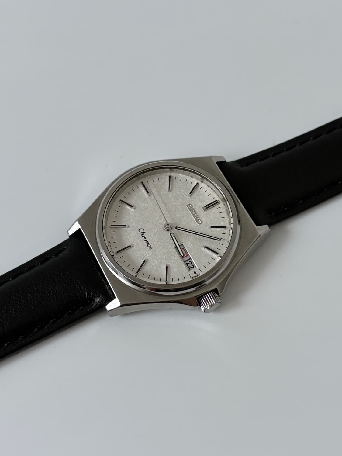 1980s Chronos Snowflake Silver Quartz  상품이미지5