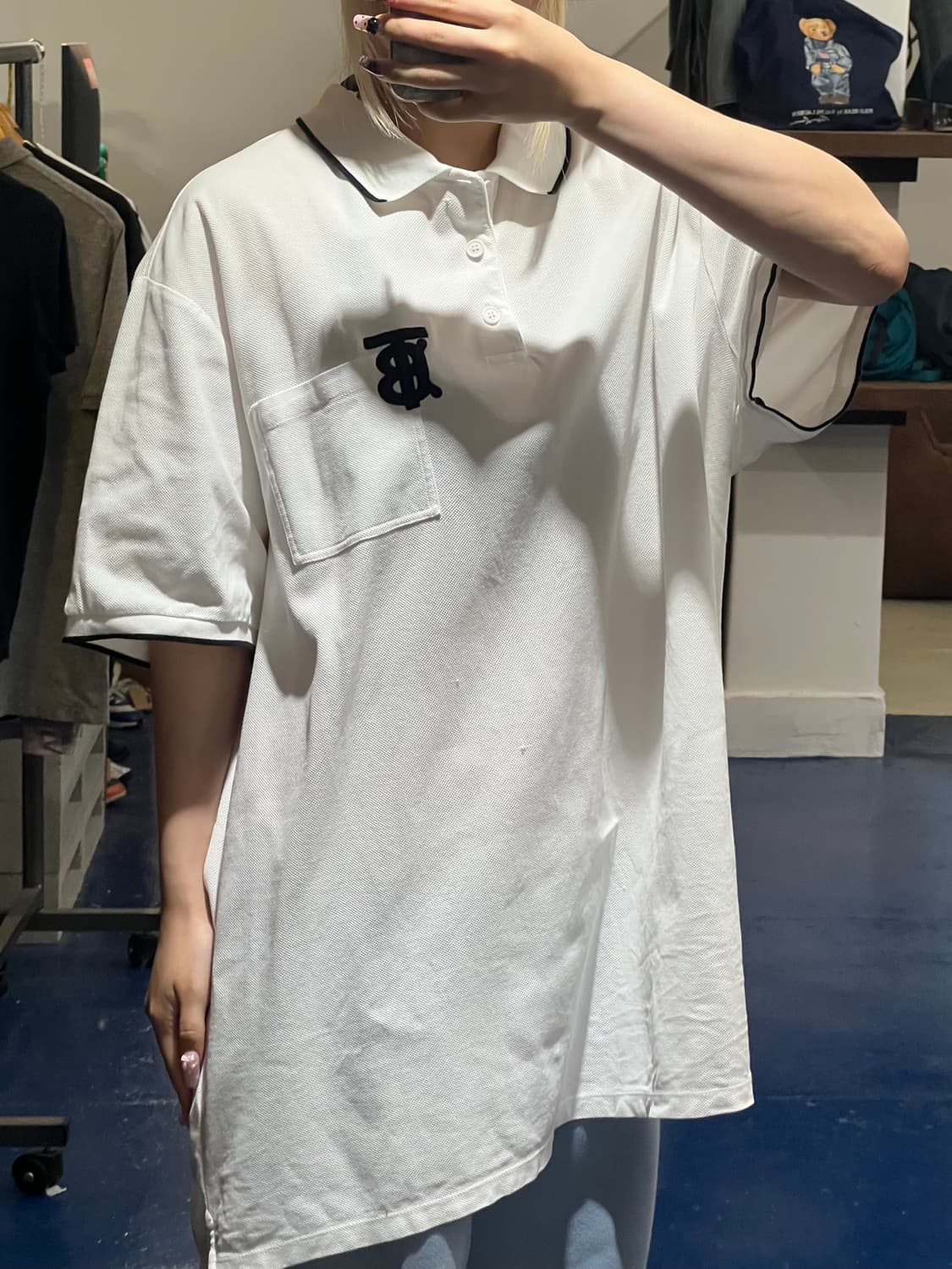 Burberry 버버리 B 반팔 카라티 상품이미지2