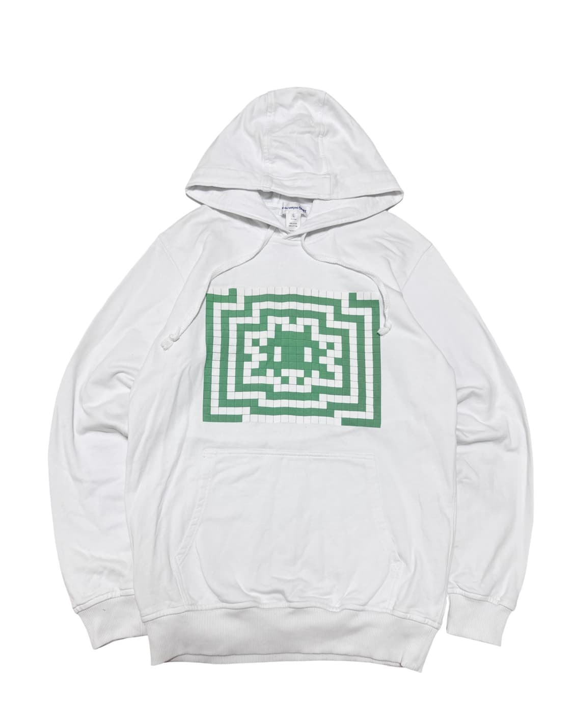 꼼데가르송 인베이더 화이트 후드티 상품이미지1