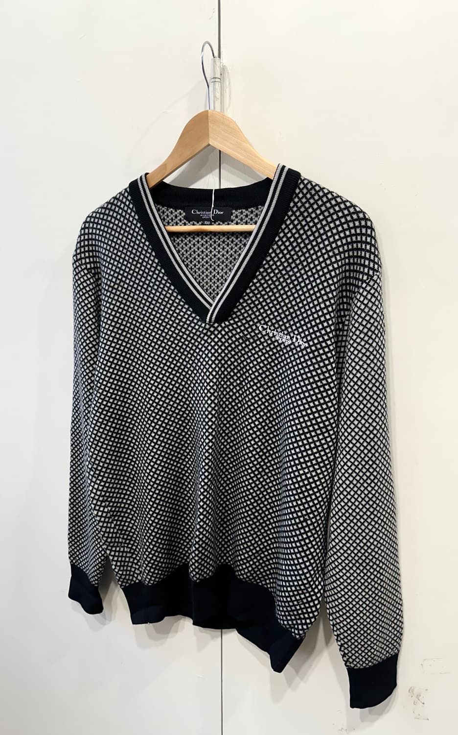 90's 크리스찬 디올 스포츠 브이넥 니트 상품이미지2