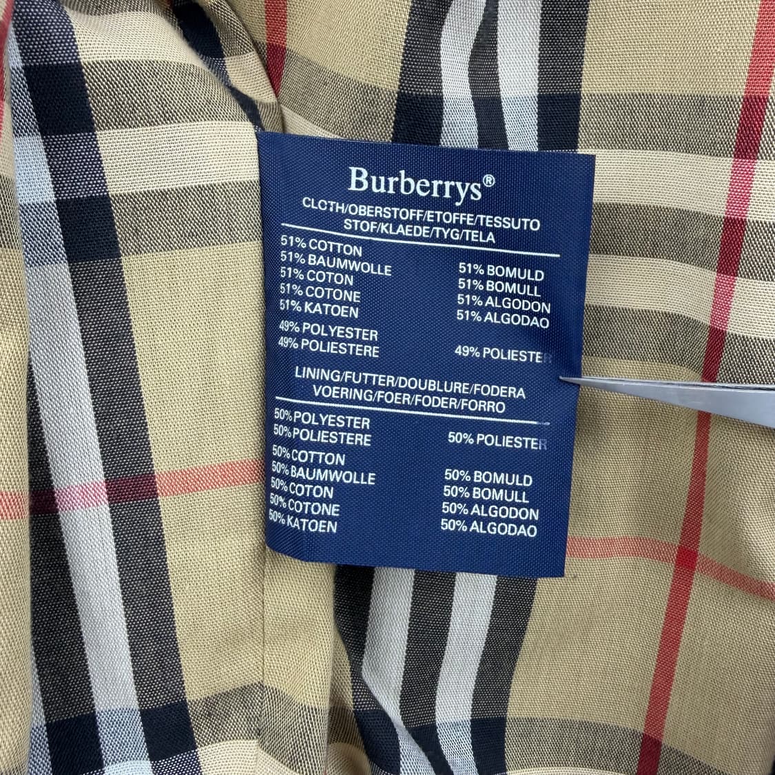 버버리 90s 노바체크 블루종 자켓 상품이미지6