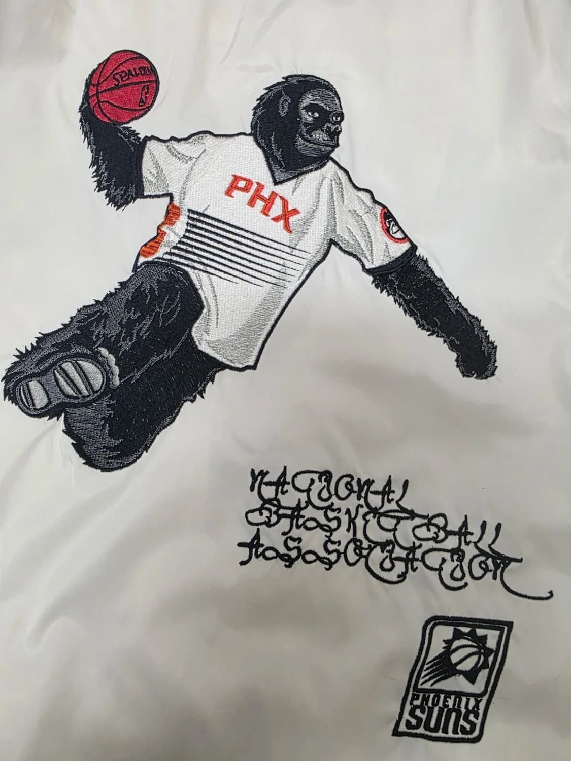 NBA 피닉스 선즈 고릴라 자수 바시티 자켓 스카잔 M 상품이미지9