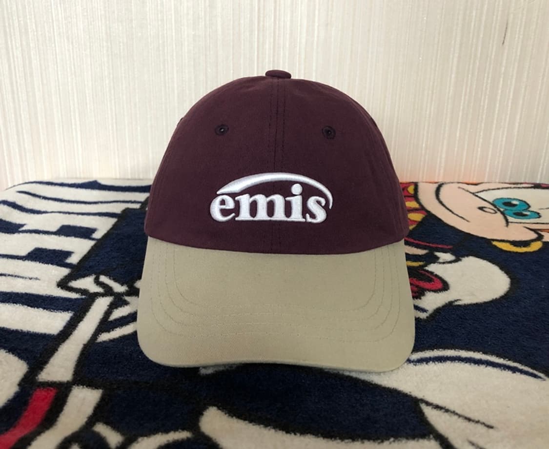 이미스(EMIS)뉴로고 믹스볼캡 베이지X버간디 상품이미지4