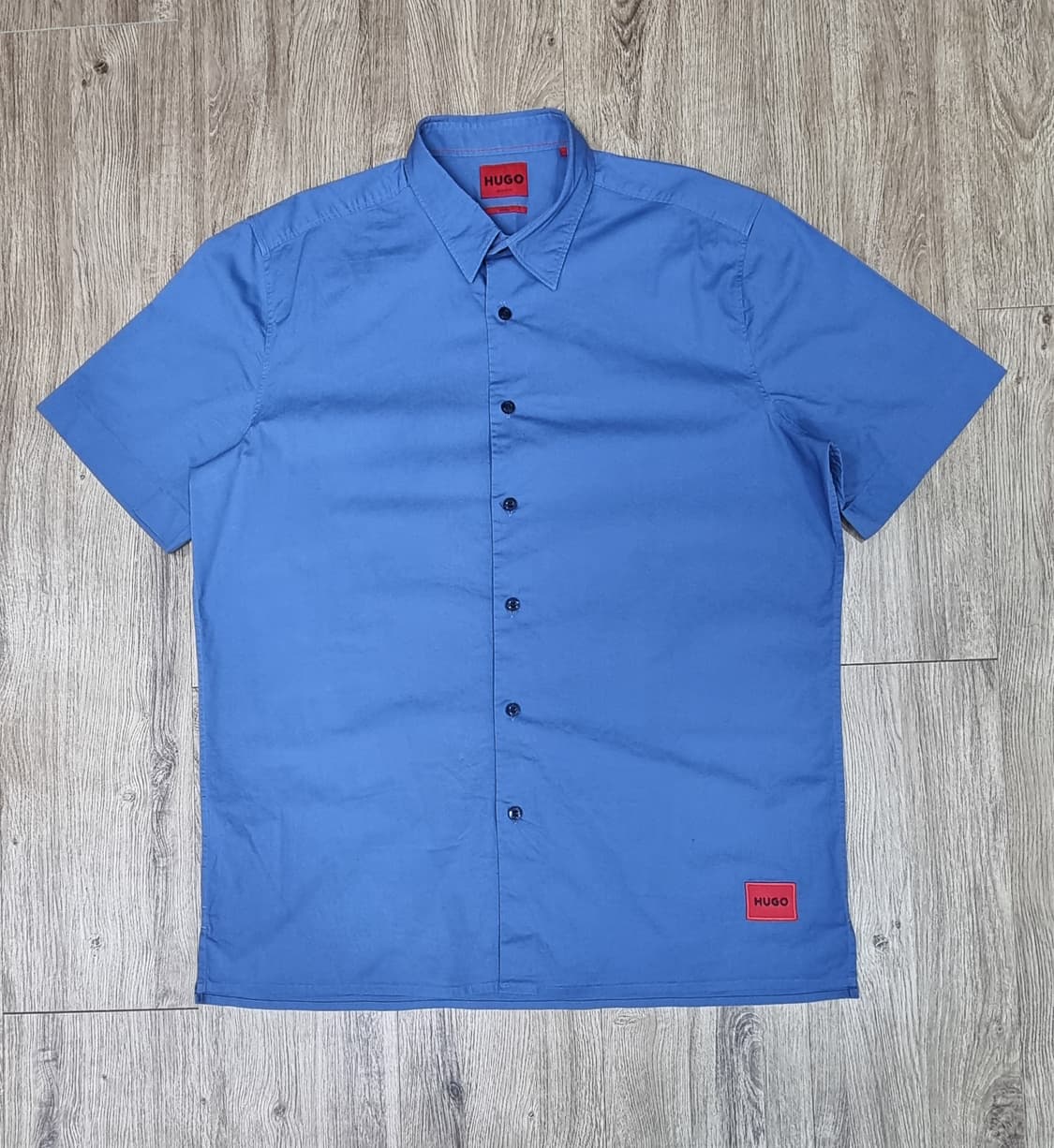 휴고보스 스트레치 릴렉스핏 반팔 셔츠 XL _ 남성 상품이미지1