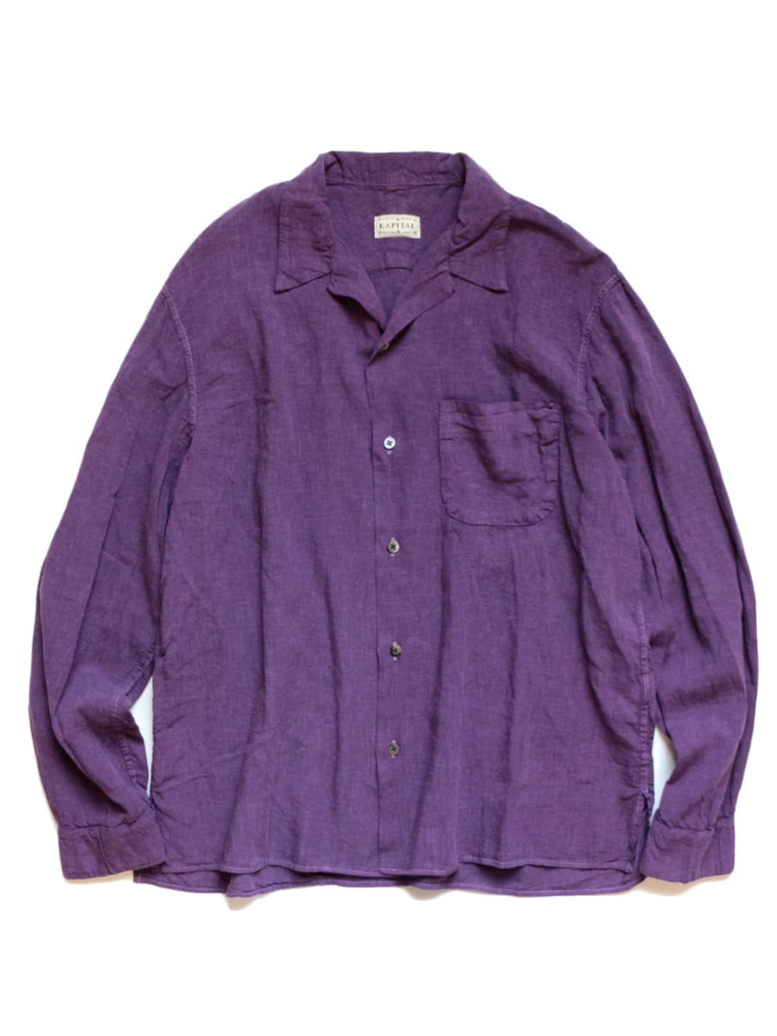 캐피탈 소프트 린넨 리넨 오픈칼라 셔츠 상품이미지1