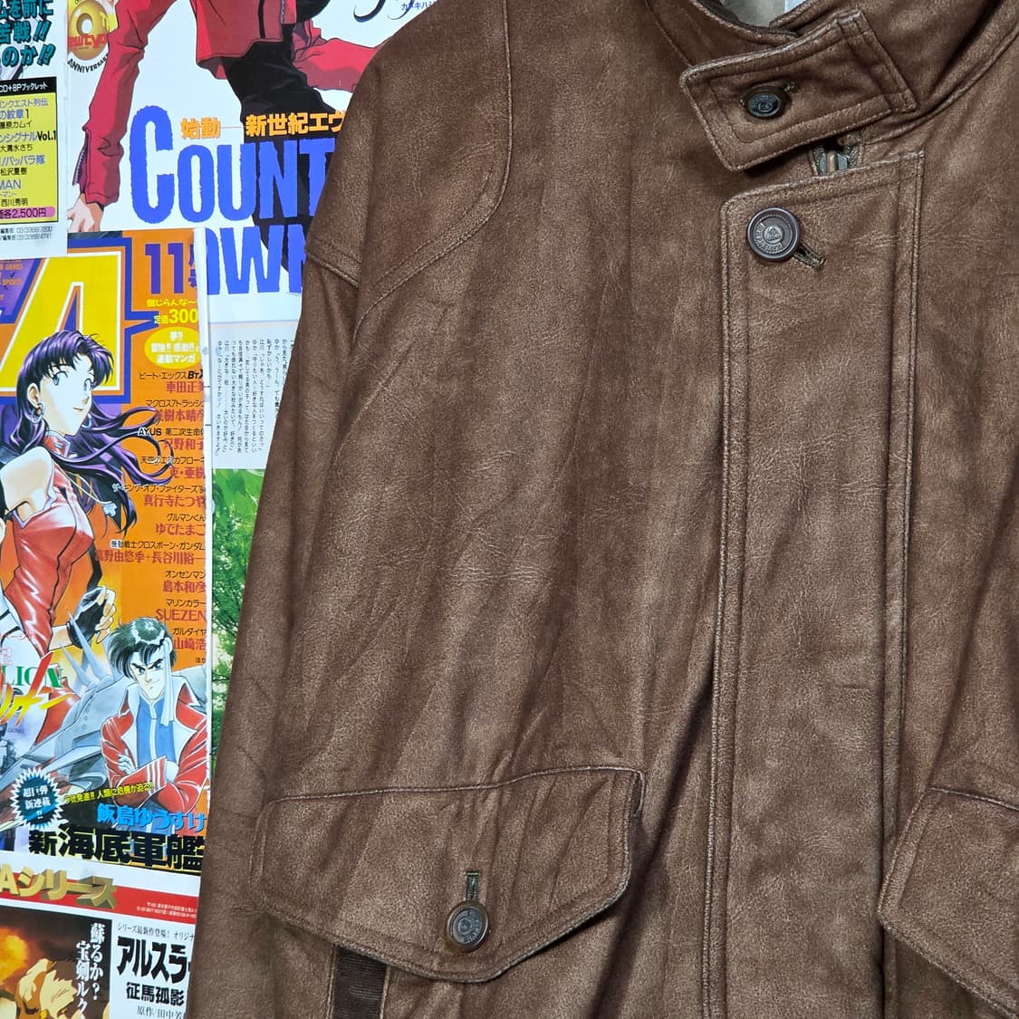 JPN 빈티지 브라운 스웨이드 누빔 봄버 자켓 상품이미지5